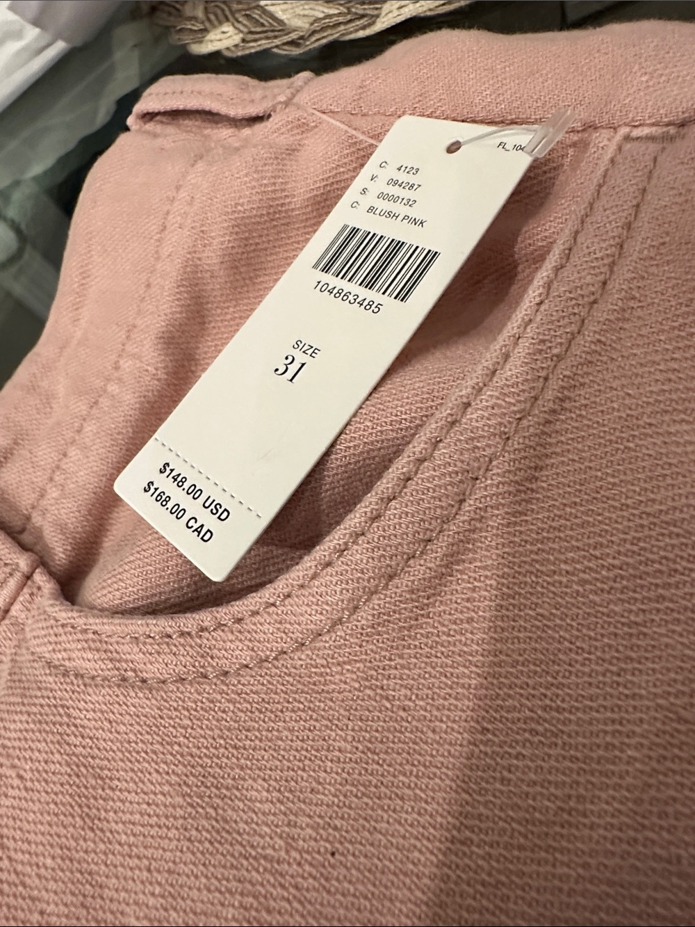 New with Tag! Anthropologie Pilcro Linen Mid Rise Flare Sepia Rose sz 31 - Picture 6 of 15